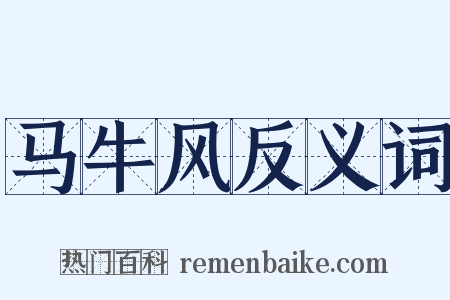 马牛风反义词是什么意思的图片
